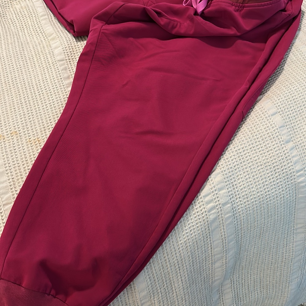 Figs Technical Collection Pants in Deep Red